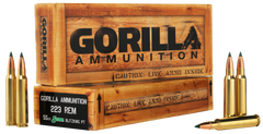 GORILLA AMMUNITION GA22355SBK Gorilla Match 223 Remington/5.56 NATO 55 GR Sierra BlitzKing 20 Bx/ 10 Cs