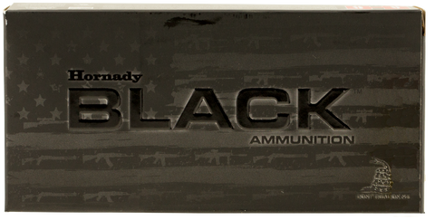 Hornady 81263 Black 223 Rem/5.56 NATO 62 GR FMJ 20 Bx/ 10 Cs