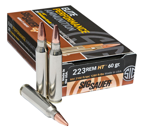 Sig Sauer E223H120 Hunting 223 Remington/5.56 NATO 60 GR Lead-Free 20 Bx/ 10 Cs