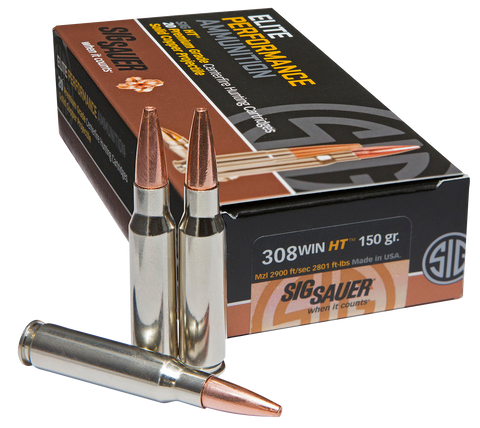 Sig Sauer E308H120 Hunting 308 Winchester/7.62 NATO 150 GR Lead-Free 20 Bx/ 10 Cs