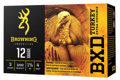 Browning Ammo B193911234 BXD Turkey 12 Gauge 3" 1 5/8 oz 4 Shot 10 Bx/ 10 Cs