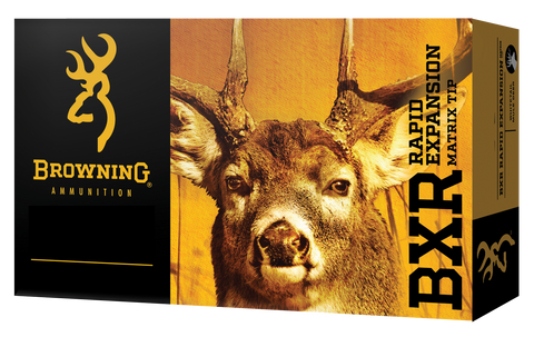 Browning Ammo B192100071 BXR Rapid Expansion 7mm Rem Mag 144 GR Matrix Tip 20 Bx/ 10 Cs