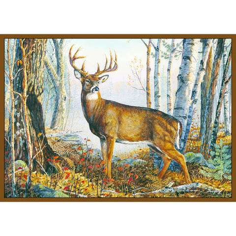 Custom Printed Rug Whitetail Deer