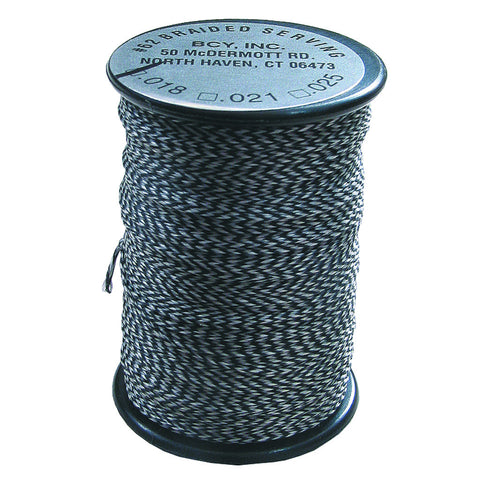 BCY 62 Braided Center Serving Black/White .025 60 yds.