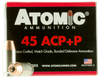 Atomic 00458 Defense 45 ACP +P 185 GR Bonded MHP 20 Bx/ 10 Cs - Atomic - View 1