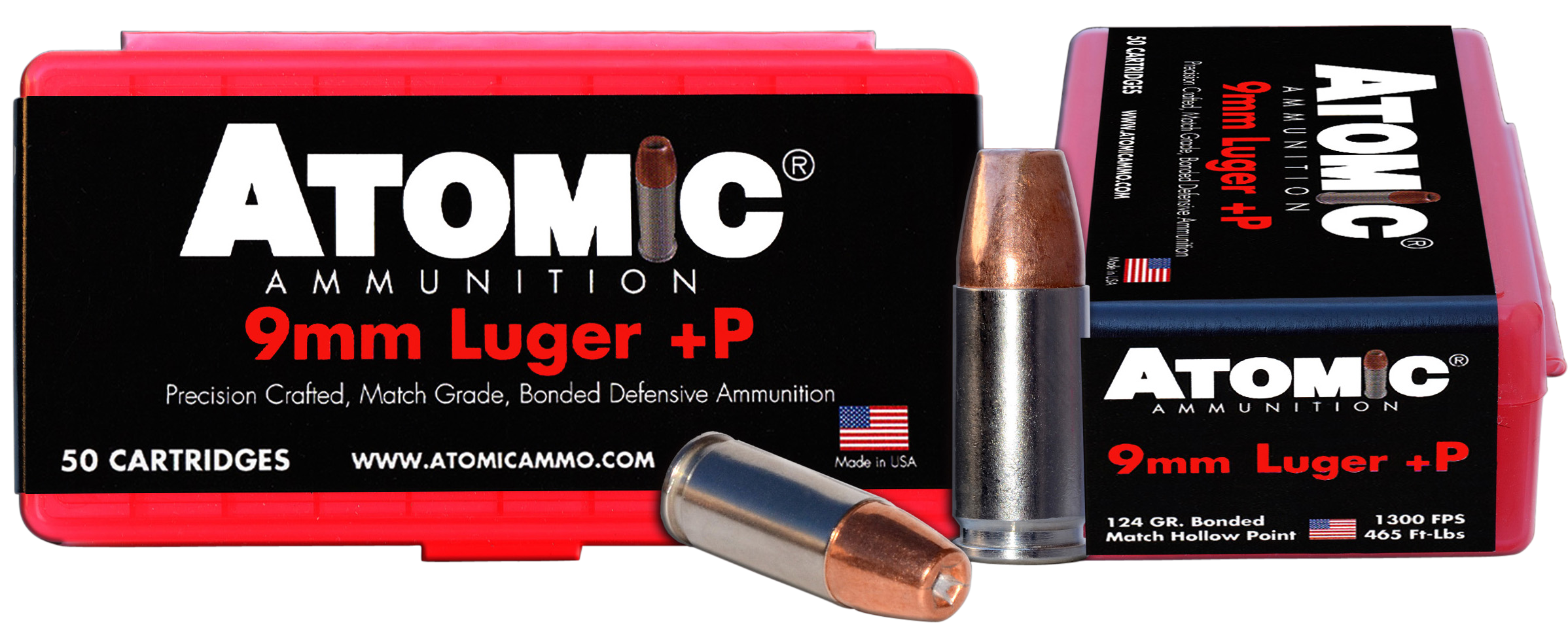 9mm Ammo - Atomic Defense Luger Bonded MHP Atomic Defense Luger Bonded MHP Ammo