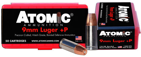 Atomic 00409 Defense 9mm Luger 124 GR Bonded MHP 50 Bx/ 10 Cs