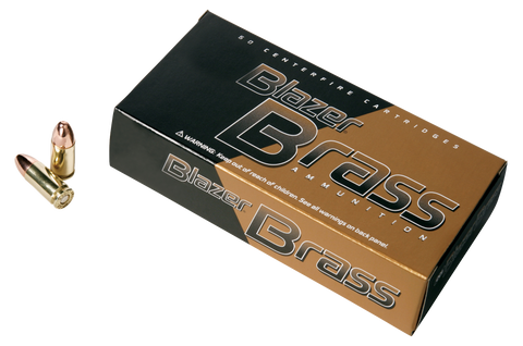 CCI 52021 Blazer Brass 380 Automatic Colt Pistol (ACP) 95 GR Full Metal Jacket Round Nose 250 Bx/ 4 Cs - 250 Rounds