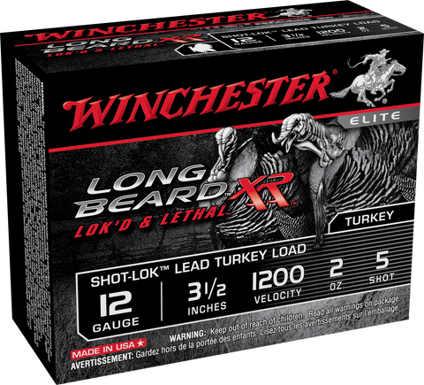 Winchester Ammo STLB125 Long Beard XR 12 Gauge 2.75" 1-1/4 oz 5 Shot 10 Bx/ 10