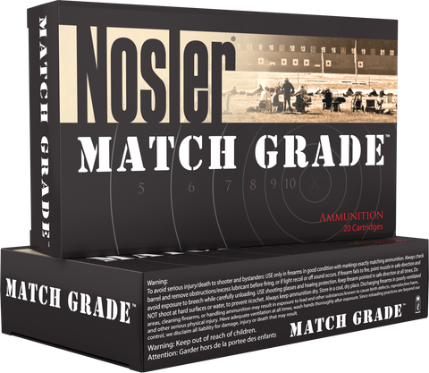 Nosler 60029 Match Grade 30 Nosler 190 GR Custom Competition 20 Bx/ 10 Cs