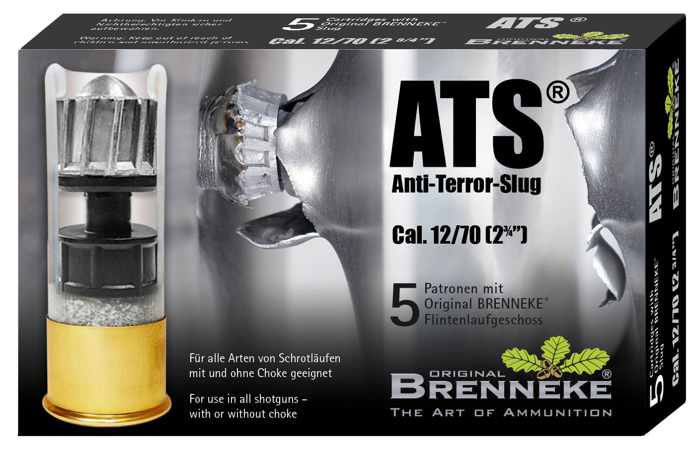 12 Gauge Ammo - Brenneke Anti Terror 1oz Brenneke Anti Terror 1oz Ammo