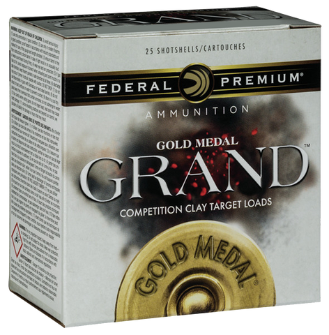 Federal GMT1148 Gold Medal Grand Target 12 Gauge 2.75" 1-1/8 oz 8 Shot 25 Bx/ 10