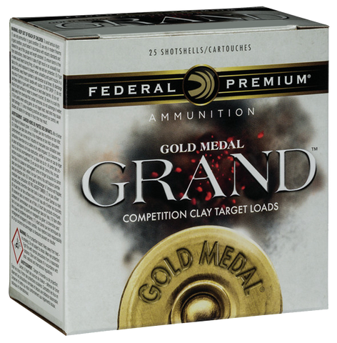 Federal GMT1168 Gold Medal Grand Target 12 Gauge 2.75" 1-1/8 oz 8 Shot 25 Bx/ 10