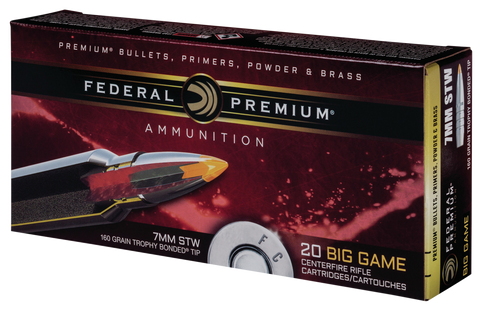 Federal P7STWTT1 Premium 7mm STW 160 gr Trophy Bonded Tip 20 Bx/ 10 Cs