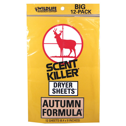 Wildlife Research Scent Killer Dryer Sheets Autumn Formula 12 pk.