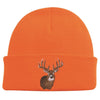 Outdoor Cap Knit Watch Cap Blaze Orange w/Deer One Size