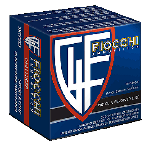 Fiocchi 9XTPB25 Extrema 9mm 147GR XTP HP 25Box/20Case