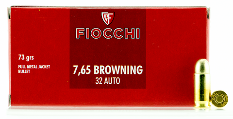 Fiocchi 32AP Classic Line 32 Automatic Colt Pistol (ACP) 73 GR Full Metal Jacket 50 Bx/ 20 Cs