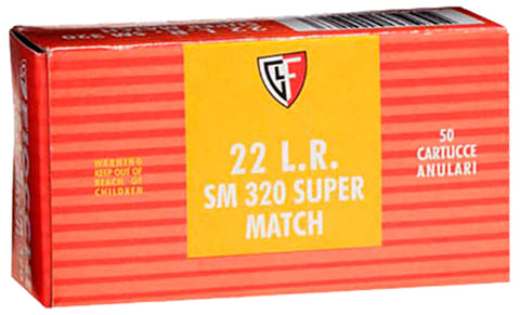 Fiocchi 22SM320 Super Match 22 Long Rifle (LR) 40 GR Round Nose 50 Bx/ 100 Cs