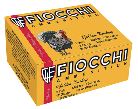 Fiocchi 123TRKC4 Golden Turkey  
12 Gauge 3" 10 Bx/ 25 Cs