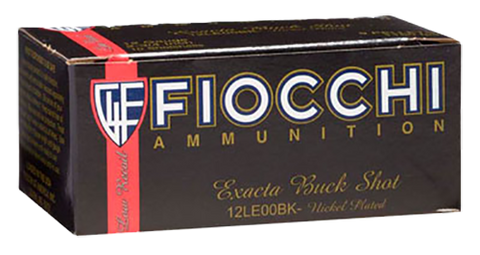 Fiocchi 12LE00BK High Velocity Buckshot 12 Gauge 2.75" 9 Pellets 00 Buck Shot 10 Bx/ 25