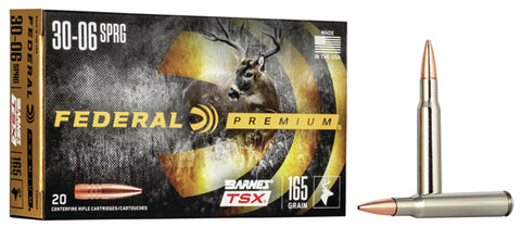 Federal P3006AF Premium  30-06 Springfield 165 gr Barnes Triple-Shock X 20 Bx/ 10 Cs