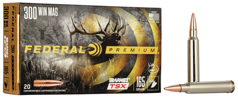 Federal P300WR Premium  300 Win Mag 165 gr Barnes Triple-Shock X 20 Bx/ 10 Cs