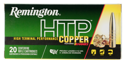 Remington Ammunition HTP65CR HTP Copper 6.5 Creedmoor 120 GR TSX Boat Tail 20 Bx/ 10 Cs