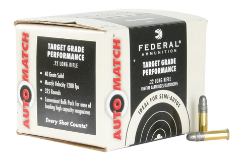 Federal AM22 Champion AutoMatch 22LR Solid 40 GR 325Box/10Case - 325 Rounds