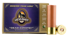 Hevishot 42213 Dead Coyote 12 ga 3" 1-3/8oz 00 Buck Shot 5 Box/20 Case