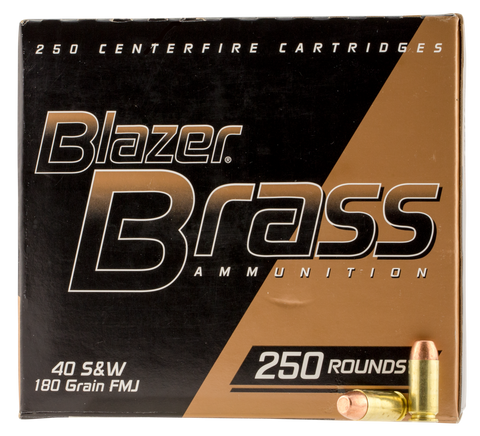 CCI 52201 Blazer 40 S&W 180 GR Full Metal Jacket Flat Nose 250 Bx/ 4 Cs - 250 Rounds
