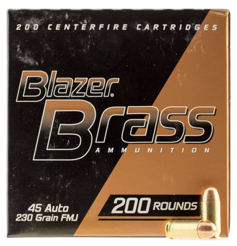 CCI 52301 Blazer 45 ACP 230 GR Full Metal Jacket Round Nose 200 Bx/ 5 Cs - 200 Rounds
