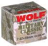 Wolf MC762BHP Military Classic 7.62x39mm 124 GR Jacketed Hollow Point 1000 Rds Total 20 Bx/ 50 Cs - 1000 Rounds