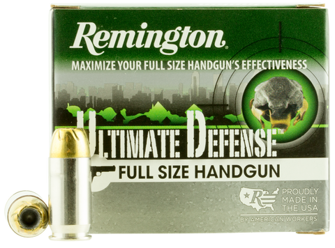 Remington Ammunition HD45APA Ultimate Defense Full Size Handgun 45 Automatic Colt Pistol (ACP) 185 GR Brass Jacket Hollow Point 20 Bx/ 25 Cs