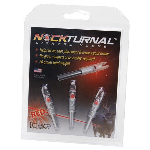 NockTurnal Lighted Nock Red Gold Tip 3 pk.