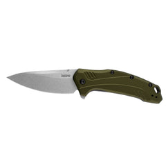 Kershaw Link Assisted 3.25 in Blade Olive Aluminum Handle