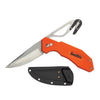 Smiths Folding Knife n Gut Hook 3 in Blade Orange G10 Handle