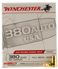 Winchester Ammo USA380W USAW 380 Automatic Colt Pistol (ACP) 95 GR Full Metal Jacket 200 Bx/ 5 Cs - 200 Rounds - Winchester - View 1