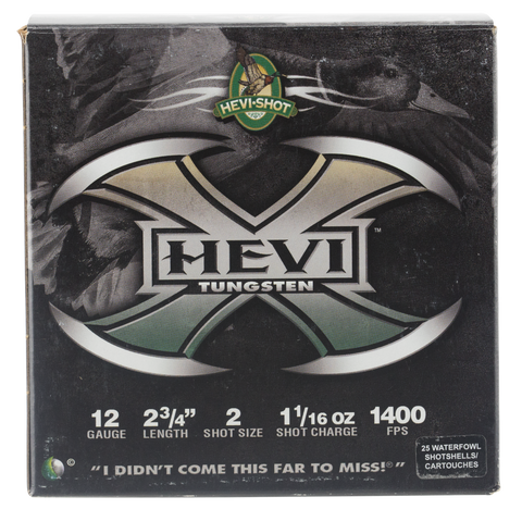 Hevishot 50272 Hevi-X Waterfowl 12 Gauge 2.75" 1-1/16 oz 2 Shot - 25 Rounds