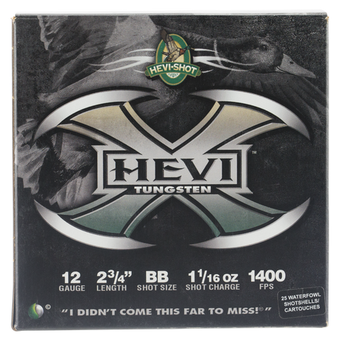 Hevishot 50278 Hevi-X Waterfowl 12 Gauge 2.75" 1-1/16 oz BB Shot - 25 Rounds