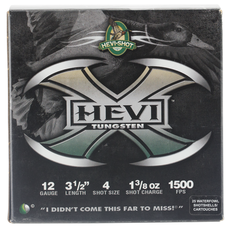Hevishot 50354 Hevi-X Waterfowl 12 Gauge 3.5" 1-3/8 oz 4 Shot - 25 Rounds