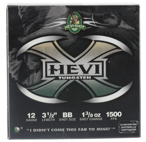 Hevishot 50358 Hevi-X Waterfowl 12 Gauge 3.5" 1-3/8 oz BB Shot - 25 Rounds