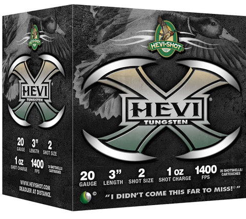 Hevishot 52302 Hevi-X Waterfowl 20 Gauge 3" 1 oz 2 Shot - 25 Rounds