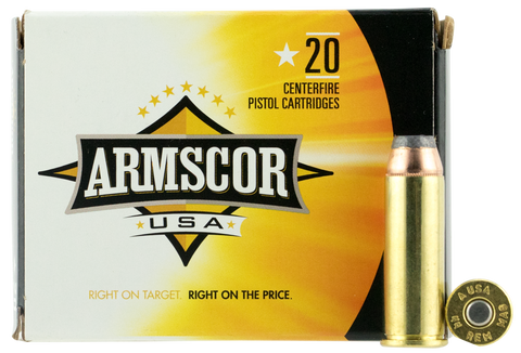 Armscor FAC44M2N 44 Remington Magnum 240 GR Jacketed Hollow Point 20 Bx/ 25 Cs