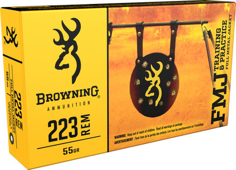 Browning Ammo B192802232 BPT Performance 223 Remington/5.56 NATO 55 GR Full Metal Jacket 20 Bx/ 50 Cs