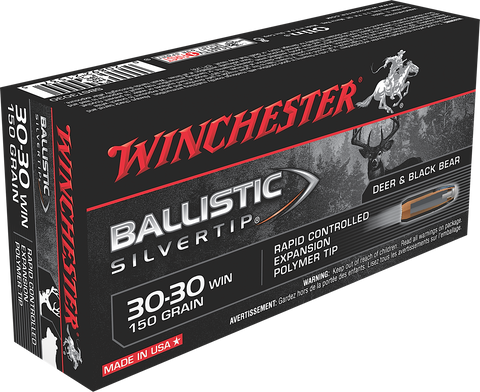Winchester Ammo SBST3030 Supreme 30-30 Winchester 150 GR Ballistic Silvertip 20 Bx/ 10 Cs