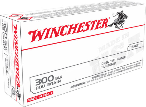 Winchester Ammo USA300BLKX Best Value 300 AAC Blackout/Whisper (7.62x35mm) 200 GR Full Metal Jacket OT 20 Bx/ 10 Cs