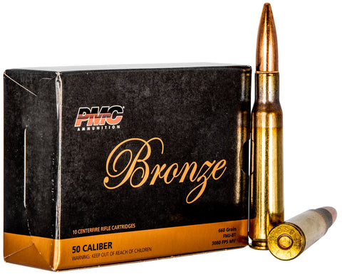 PMC 50A Bronze 50 BMG Full Metal Jacket Boat-Tail 660 GR 10Box/20Case