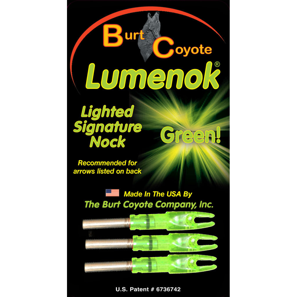 Lumenok Lighted Nock Green S Nock 3 pk.
