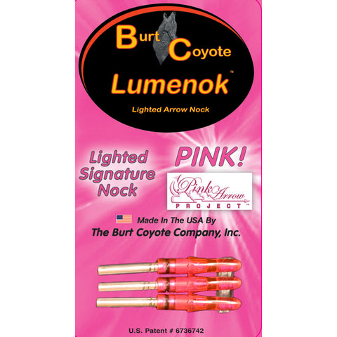Lumenok Lighted Nock Pink S Nock 3 pk.